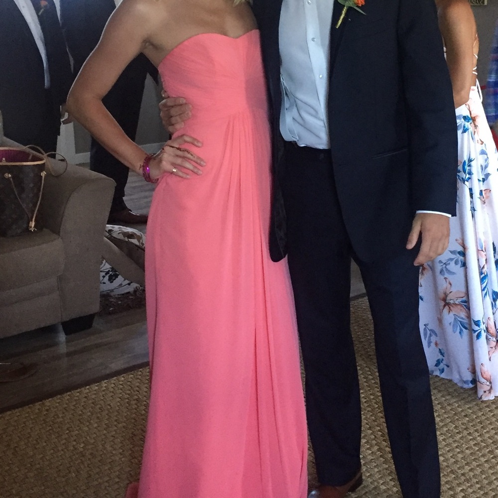 Coral bridesmaids dress